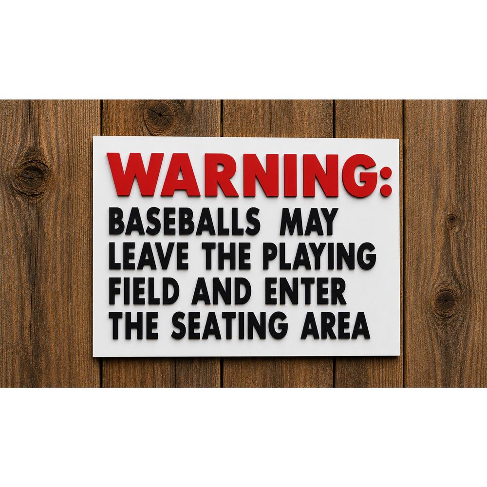 Baseball Stadium Warning Sign Tiger Stadium Detroit Michigan